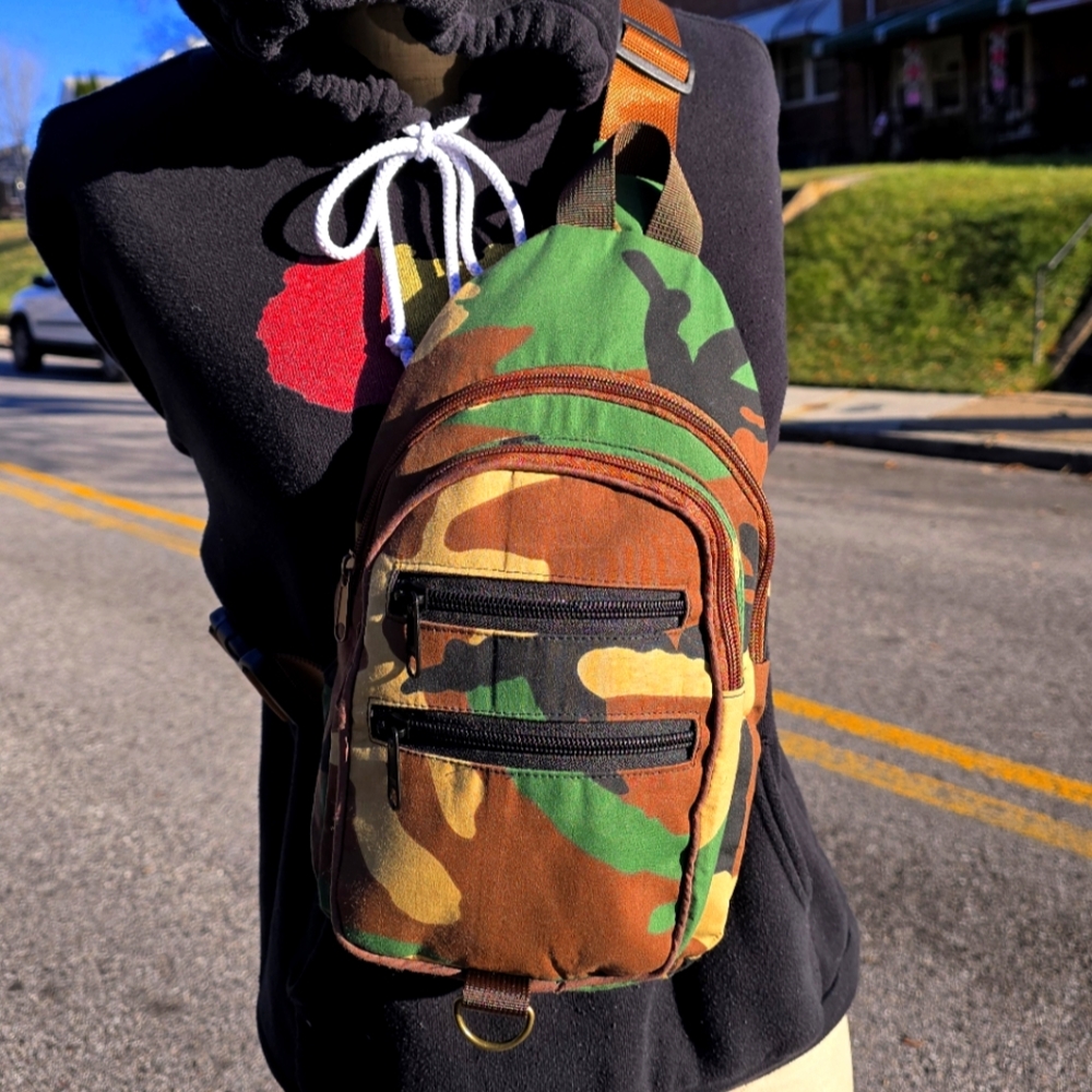 Locally crafted Camouflage chestbag/slingbag